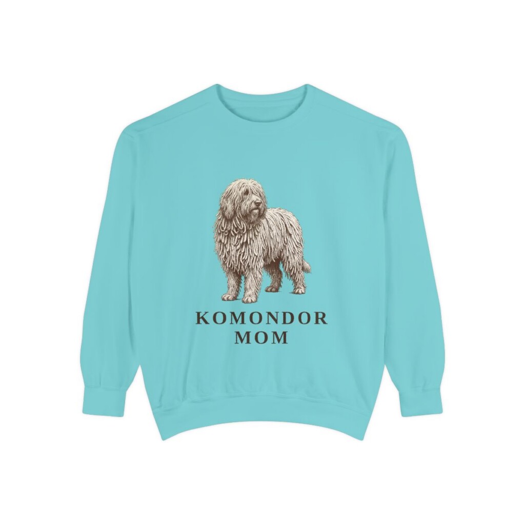 Komondor Mom Sweatshirt, Chalky Mint, front view