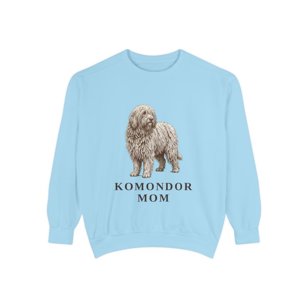 Komondor Mom Sweatshirt, Chambray, front view