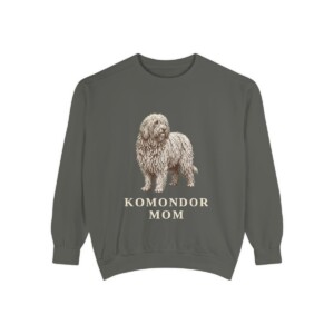 Komondor Mom Sweatshirt, Pepper, front view