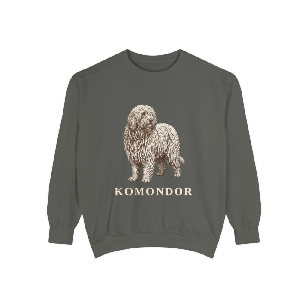 Komondor Sweatshirt, Pepper, front view