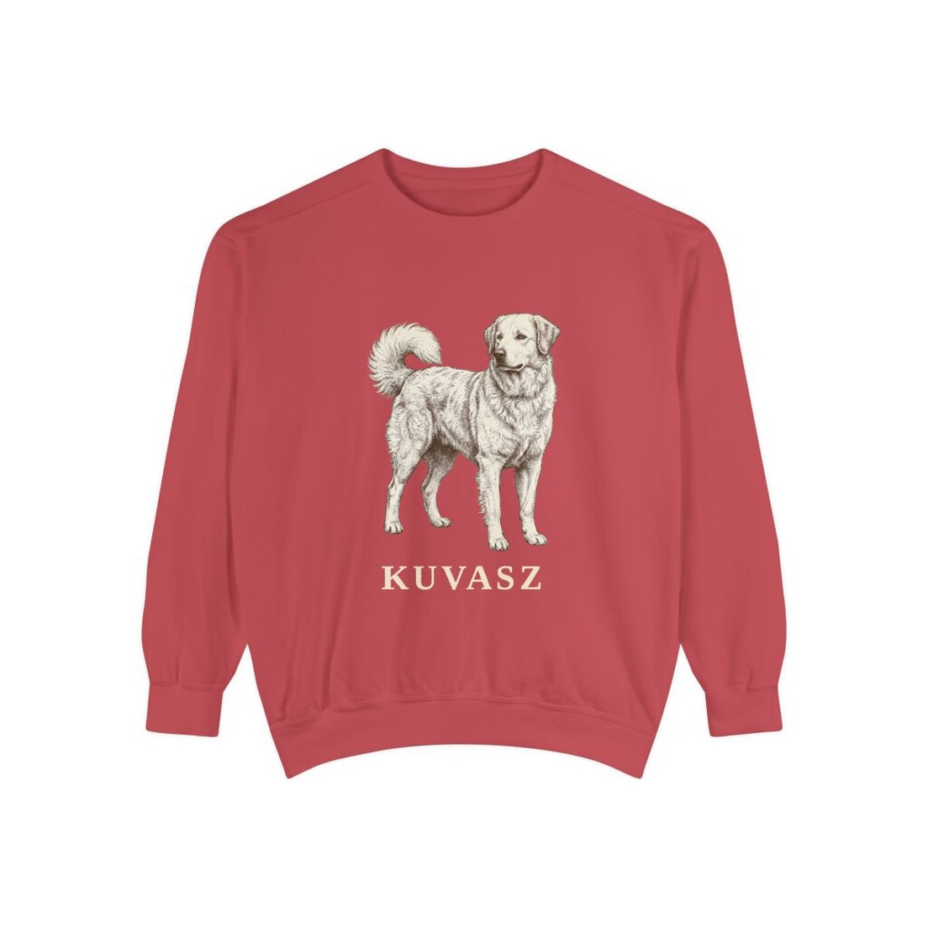 Kuvasz Sweatshirt, Crimson, front view