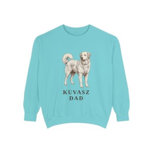 Kuvasz Dad Sweatshirt, Chalky Mint, front view