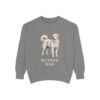 kuvasz-sweatshirt-dad-grey Kuvasz Dad Sweatshirt, Grey, front view