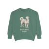 kuvasz-sweatshirt-dad-light-green Kuvasz Dad Sweatshirt, Light Green, front view