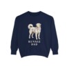 kuvasz-sweatshirt-dad-true-navy Kuvasz Dad Sweatshirt, True Navy, front view