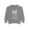 Kuvasz Humor Sweatshirt, Grey, front view