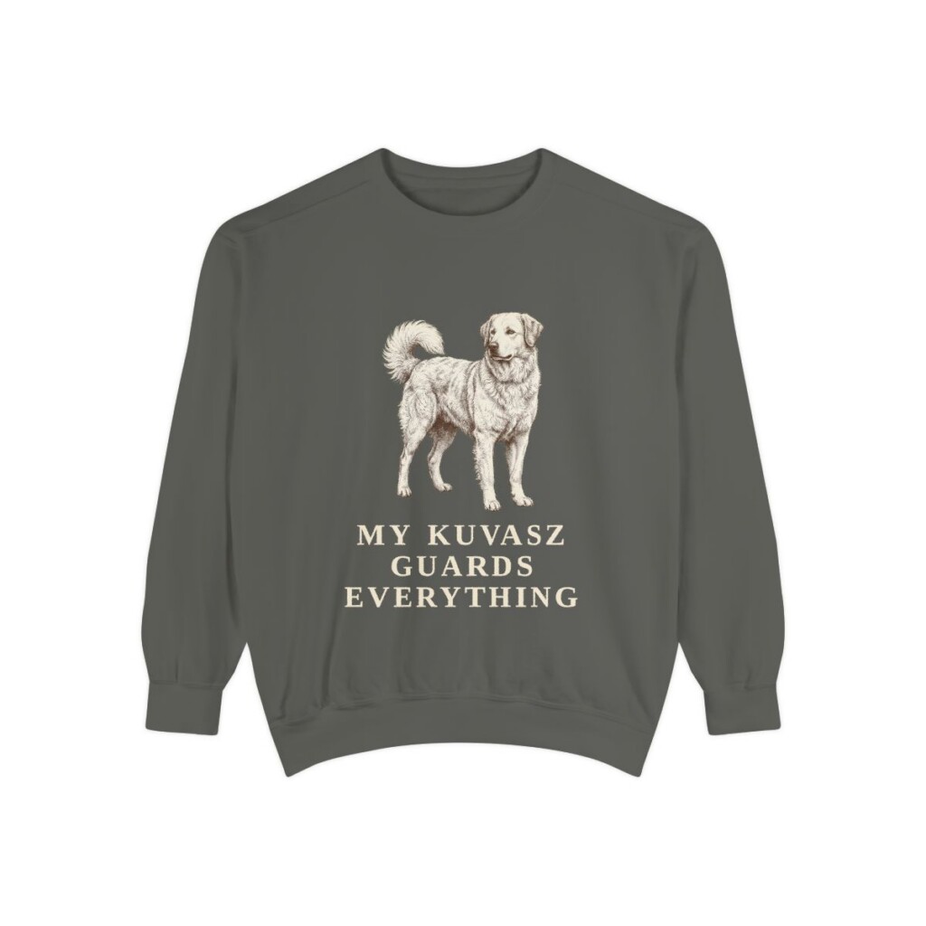 Kuvasz Humor Sweatshirt, Pepper, front view