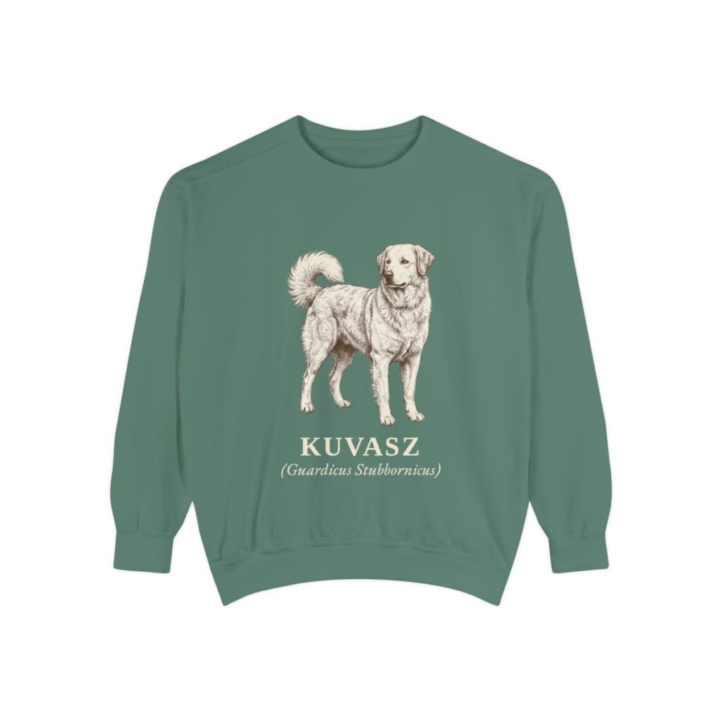 Kuvasz Latin Sweatshirt, Light Green, front view