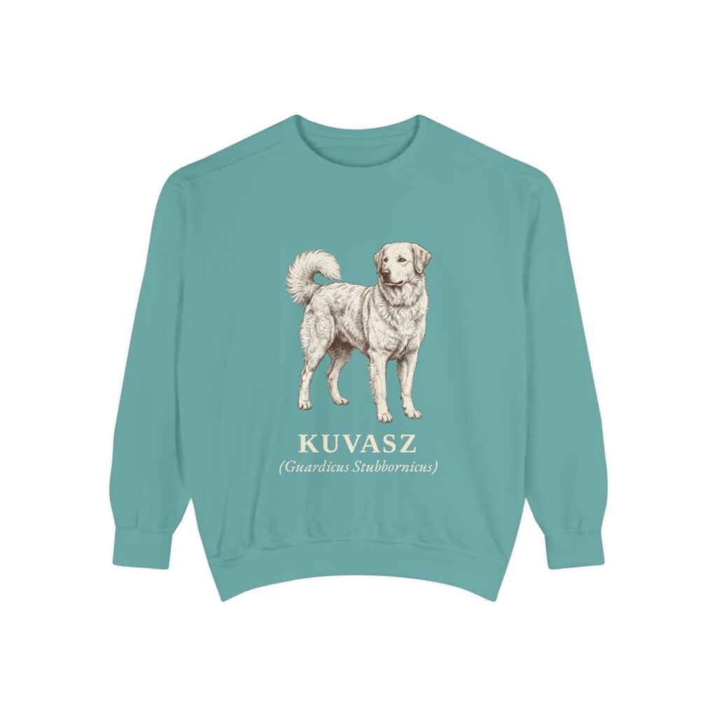 Kuvasz Latin Sweatshirt, Seafoam, front view