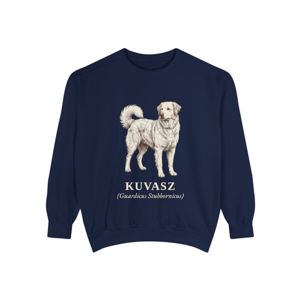 Kuvasz Latin Sweatshirt, True Navy, front view