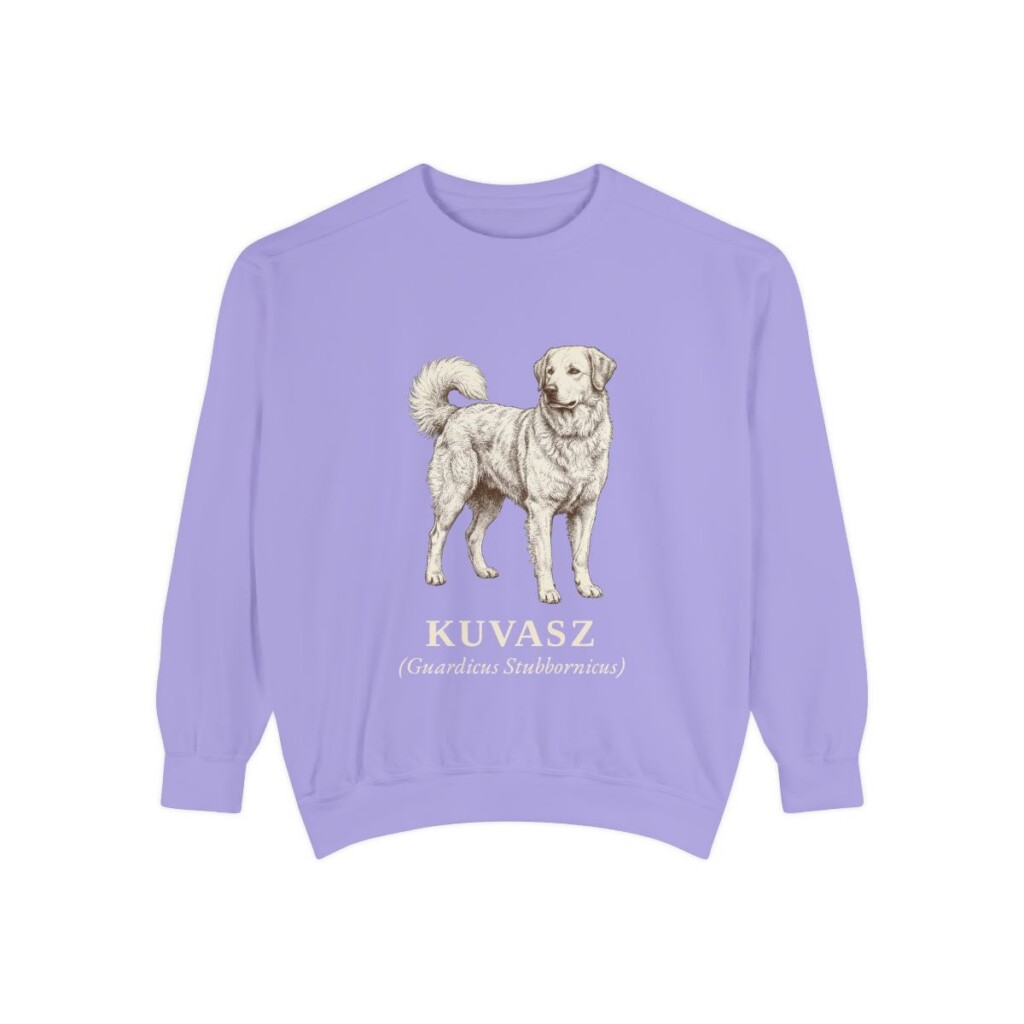 Kuvasz Latin Sweatshirt, Violet, front view