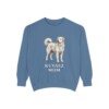 kuvasz-sweatshirt-mom-blue-jean Kuvasz Mom Sweatshirt, Blue Jean, front view