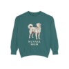 kuvasz-sweatshirt-mom-blue-spruce Kuvasz Mom Sweatshirt, Blue Spruce, front view