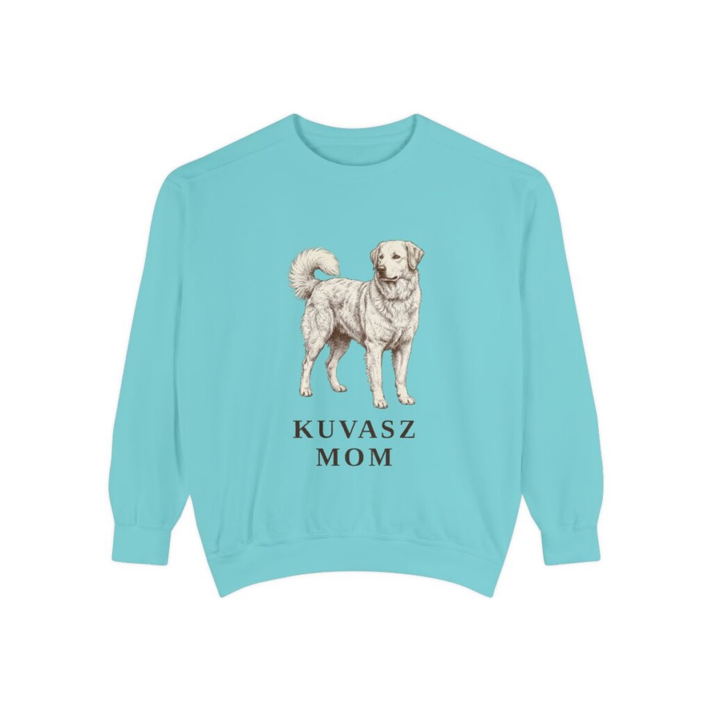 kuvasz-sweatshirt-mom-chalky-mint Kuvasz Mom Sweatshirt, Chalky Mint, front view