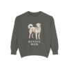 kuvasz-sweatshirt-mom-pepper Kuvasz Mom Sweatshirt, Pepper, front view