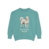 kuvasz-sweatshirt-mom-seafoam Kuvasz Mom Sweatshirt, Seafoam, front view