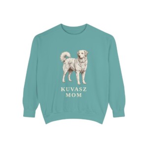 Kuvasz Mom Sweatshirt, Seafoam, front view