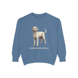 Labradoodle Sweatshirt, Blue Jean, front view
