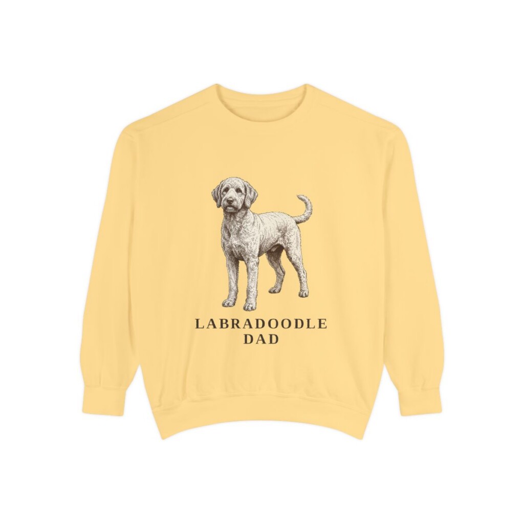 Labradoodle Dad Sweatshirt, Butter, front view