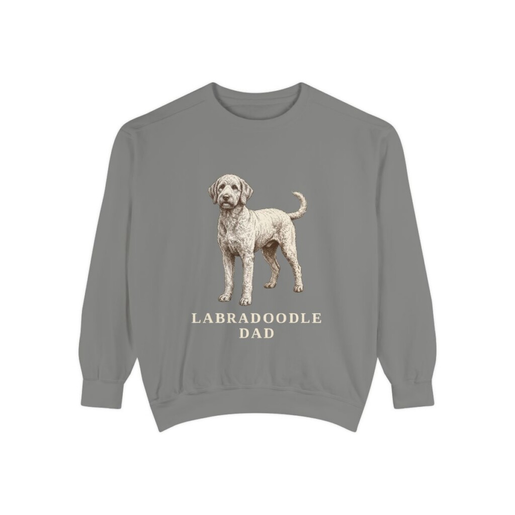 Labradoodle Dad Sweatshirt, Grey, front view