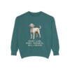 Labradoodle Humor Sweatshirt, Blue Spruce, front view