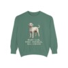 Labradoodle Humor Sweatshirt, Light Green, front view