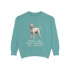 Labradoodle Humor Sweatshirt, Seafoam, front view