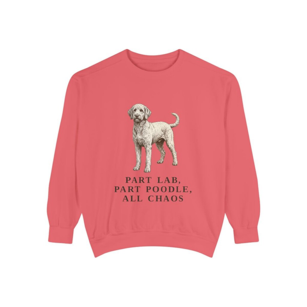 Labradoodle Humor Sweatshirt, Watermelon, front view