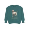 Labradoodle Latin Sweatshirt, Blue Spruce, front view