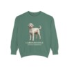 Labradoodle Latin Sweatshirt, Light Green, front view