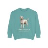 Labradoodle Latin Sweatshirt, Seafoam, front view