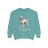 Labradoodle Mom Sweatshirt, Seafoam, front view