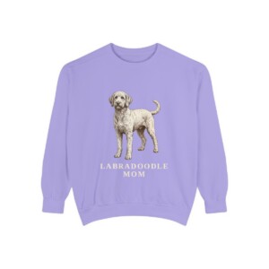 Labradoodle Mom Sweatshirt, Violet, front view