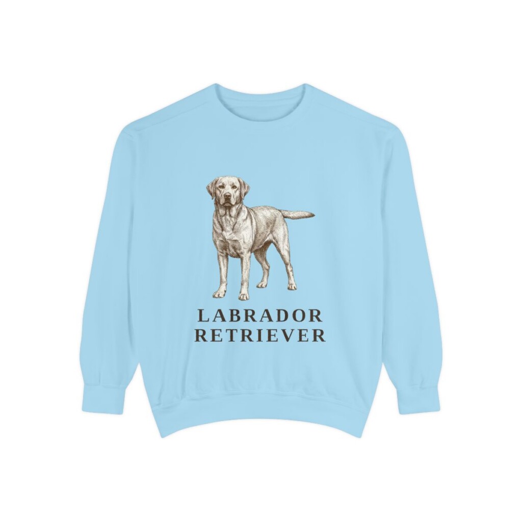 Labrador Retriever Sweatshirt, Chambray, front view