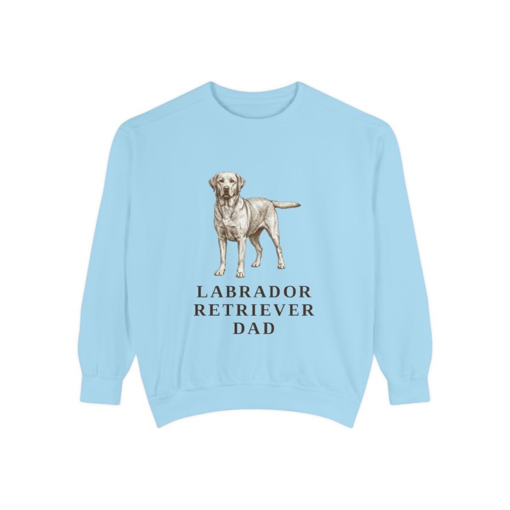 Labrador Retriever Dad Sweatshirt, Chambray, front view