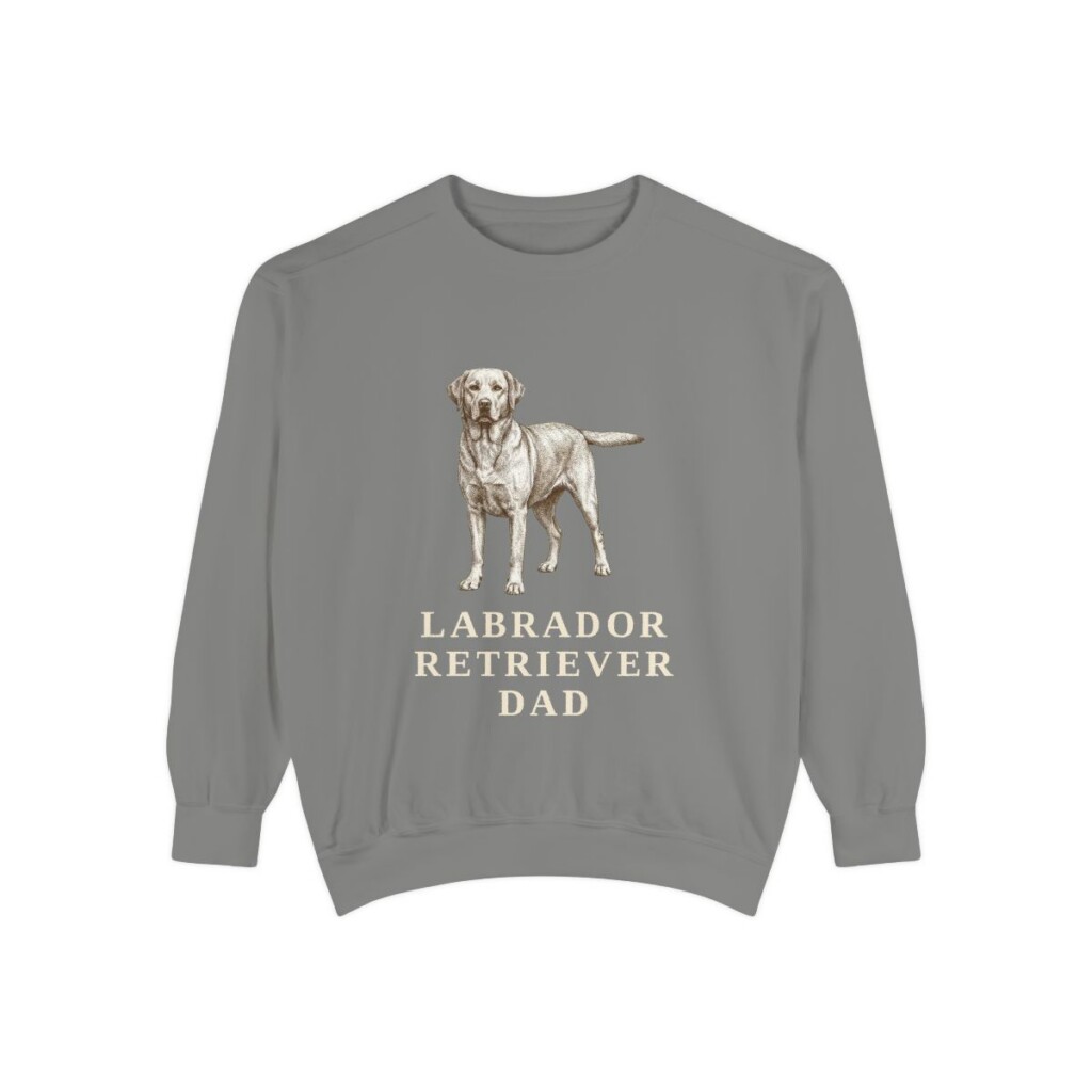 Labrador Retriever Dad Sweatshirt, Grey, front view