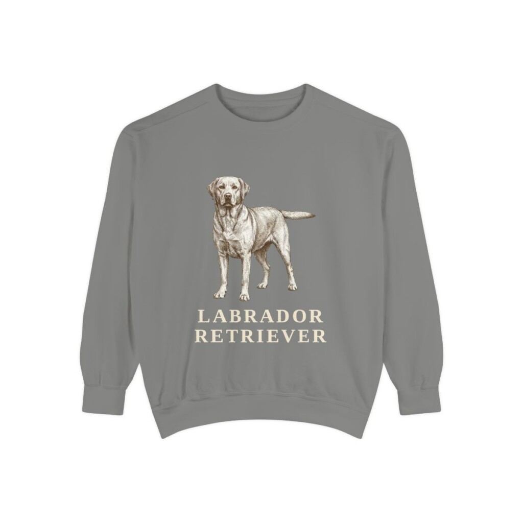 Labrador Retriever Sweatshirt, Grey, front view