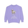 Labrador Retriever Humor Sweatshirt, Violet, front view