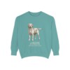 Labrador Retriever Latin Sweatshirt, Seafoam, front view