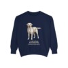 Labrador Retriever Latin Sweatshirt, True Navy, front view