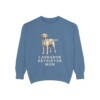 Labrador Retriever Mom Sweatshirt, Blue Jean, front view