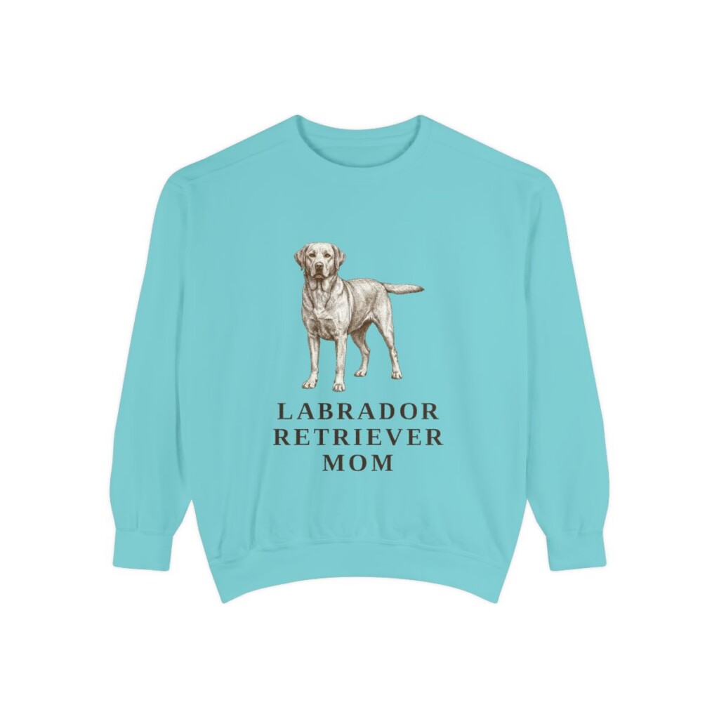 Labrador Retriever Mom Sweatshirt, Chalky Mint, front view