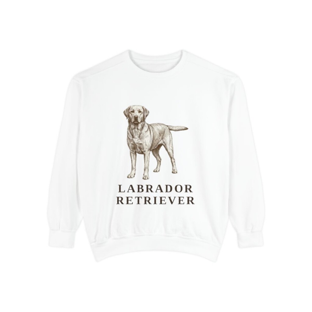 Labrador Retriever Sweatshirt, White, front view