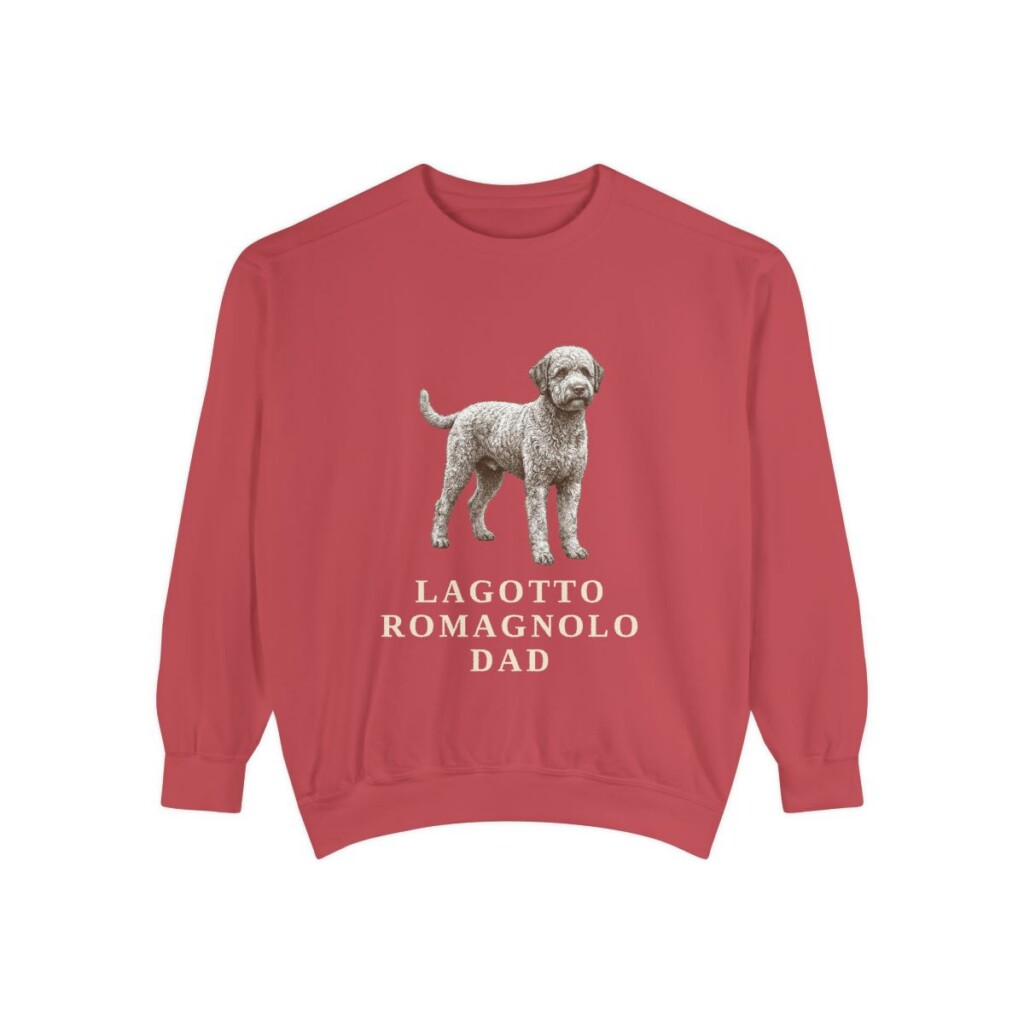 Lagotto Romagnolo Dad Sweatshirt, Crimson, front view