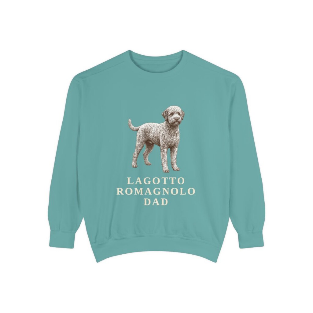 Lagotto Romagnolo Dad Sweatshirt, Seafoam, front view