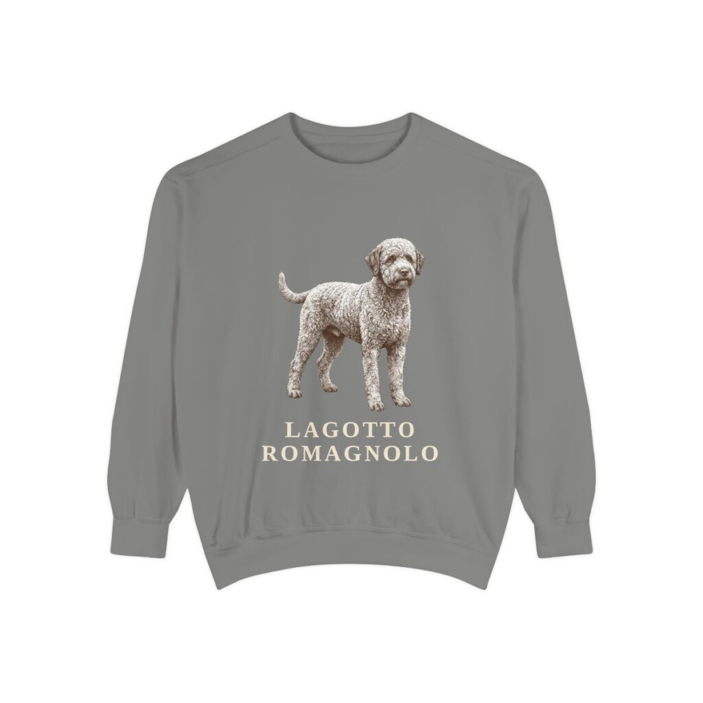 lagotto-romagnolo-sweatshirt-grey Lagotto Romagnolo Sweatshirt, Grey, front view