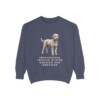 Lagotto Romagnolo Humor Sweatshirt, Denim, front view