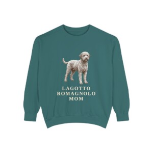 Lagotto Romagnolo Mom Sweatshirt, Blue Spruce, front view