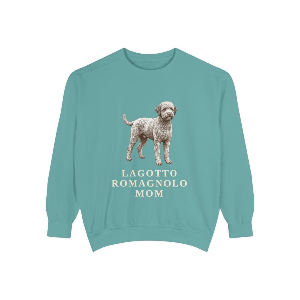 Lagotto Romagnolo Mom Sweatshirt, Seafoam, front view