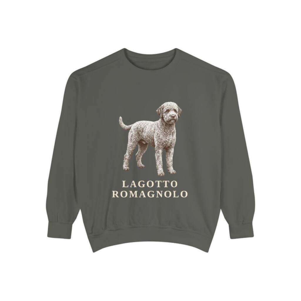 lagotto-romagnolo-sweatshirt-pepper Lagotto Romagnolo Sweatshirt, Pepper, front view
